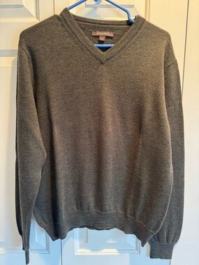 Nordstrom Men’s V-Neck Olive 🫒 Green Sweater